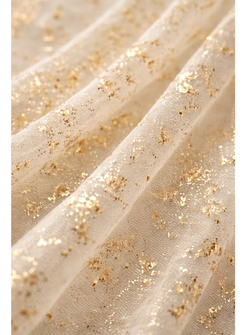 Sheer Gold Foil Table Runner Elegant Party & Dining Table Decor - Image 2